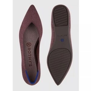 Rothy’s The Point Flat Truffled Python Retired Shoe Neutral Brown 7 Comfort NWOT